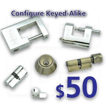 Keyed-Alike Configuration Charge $50
