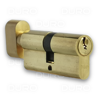 VIRO 740.7.PV - Euro Profile Single Cylinder with Thumbturn - Brass Body - Patented Key