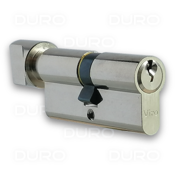 VIRO 941.16.9 - Euro Profile Single Cylinder with Thumbturn - Nickel Plated Brass Body