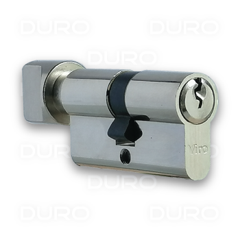 VIRO 941.4.9 - Euro Profile Single Cylinder with Thumbturn - Nickel Plated Brass Body