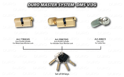 DMS.V/3G  Duro Master System - Art.778/63/G + Art.998/70/G + Art.448/23