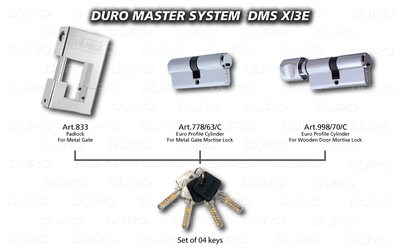 DMS.X/3E  Duro Master System - Art.833 + Art.998/70/C + Art.778/63/C