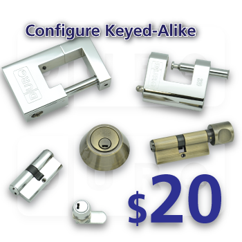 Keyed-Alike Configuration Charge $20