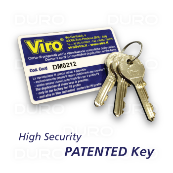 VIRO 377.PV - Marine Padlock - Patented Key